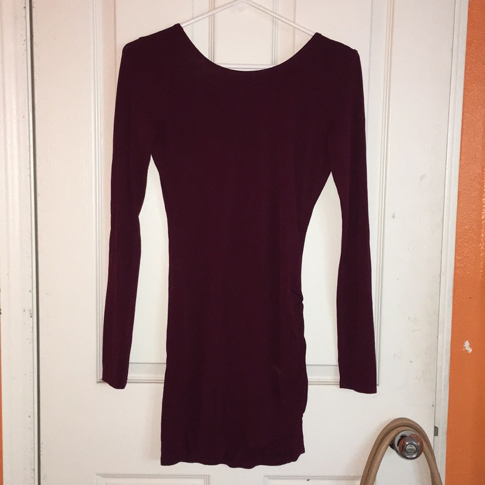 Long sleeve body con dress